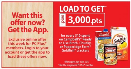 pc plus goldfish campbells offer
